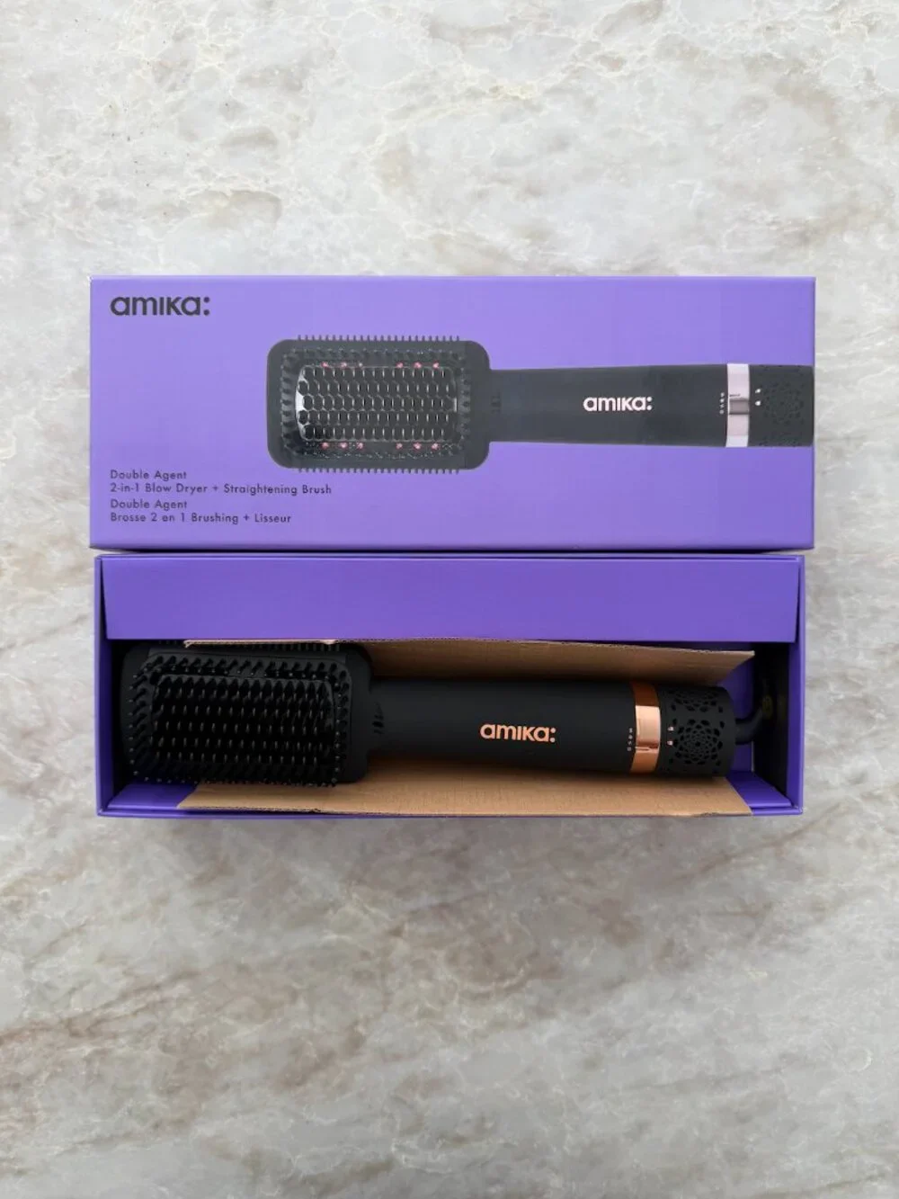 Amika Double Agent 2-in-1 Blow Dryer + Straightening Brush